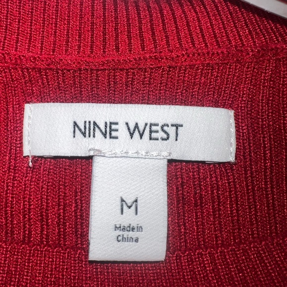 Nine West Red Ribbed Knit Top - Picture 3 of 3